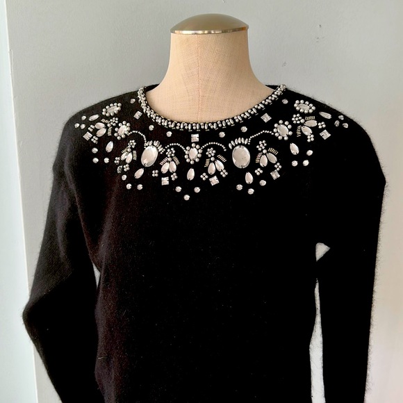 Vintage black bejewelled Woodward’s sweater - Picture 1 of 6